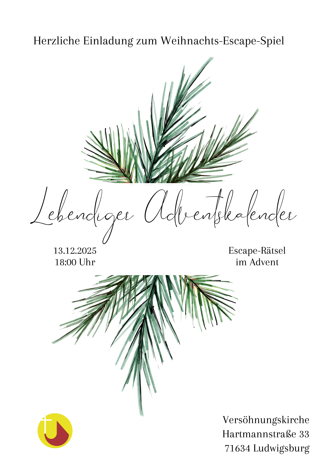 Flyer lebendiger Adventskalender